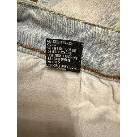 Rue 21 Light Wash Denim Western Mini Skirt Eyelet Lace Y2K Floral Pockets 7/8 - Picture 8 of 8